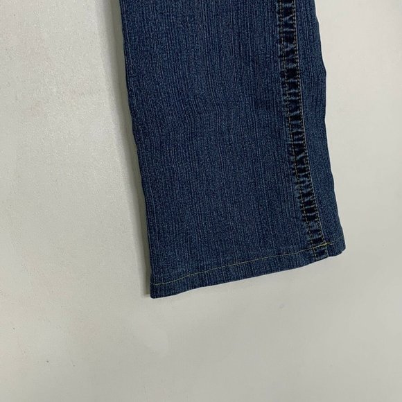 U S Polo Assn Women Jeans University Blue Size 11/12 Mid Rise Boot Cut Pockets - Picture 2 of 8